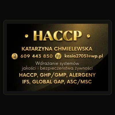 HACCP, GHPGMP, RHD, GLOBALG.A.P.  dokumentacja dla rolników i producentów żywności