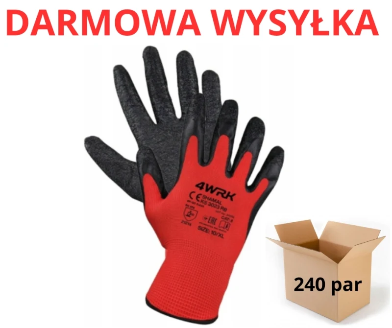 Rękawiczki robocze Shamal pokryte lateksem