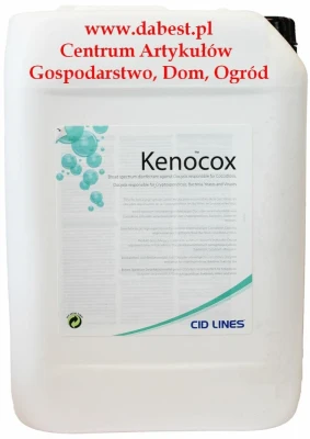KENOCOX 10 L- preparat do dezynfekcji pomieszczeń, bardzo skuteczny, biobójczy wobec cyst, skuteczna dezynfekcja ognisk kokcydiozy.