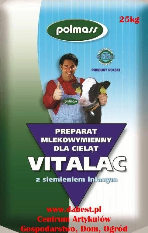 VITALAC siemie lniane 20 kg, bez GMO, preparat mlekozastępczy dla cieląt od 14 dnia życia.