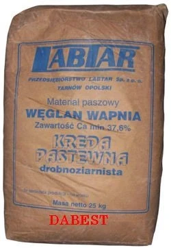 Kreda Pastewna Drobnoziarnista CaCO3, min.94, Ca-37,6   25 kg