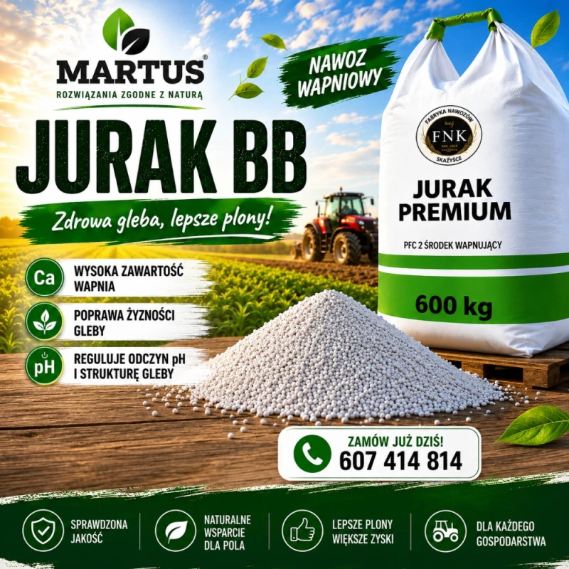 Wapno granulowane bez magnezu Jurak Premium