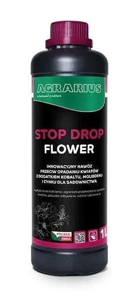 STOP DROP FLOWER 1 L- zapobiega opadaniu kwiatów oraz przedłuża kwitnienie drzew i krzewów owocowych.