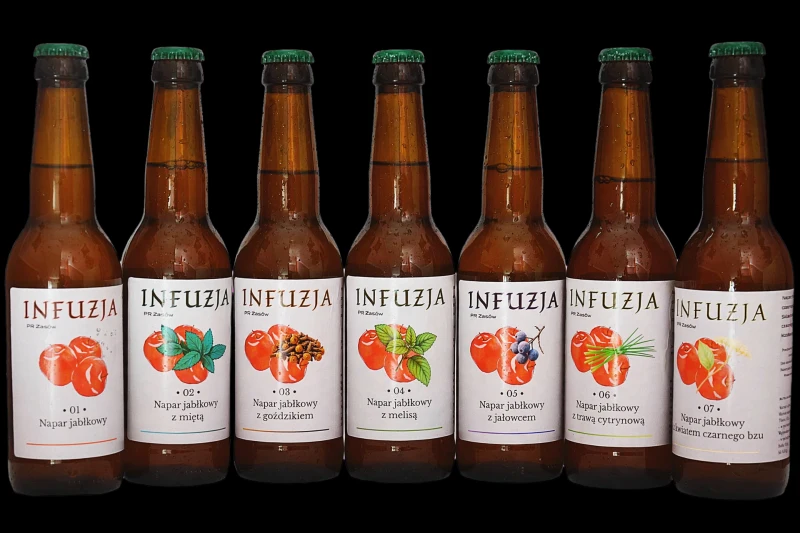 Napary jabłkowo - botaniczne  zestaw 7 x 330 ml  Napoje  INFUZJA