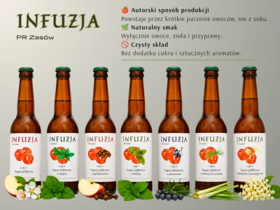 Napary jabłkowo - botaniczne  zestaw 7 x 330 ml  Napoje  INFUZJA