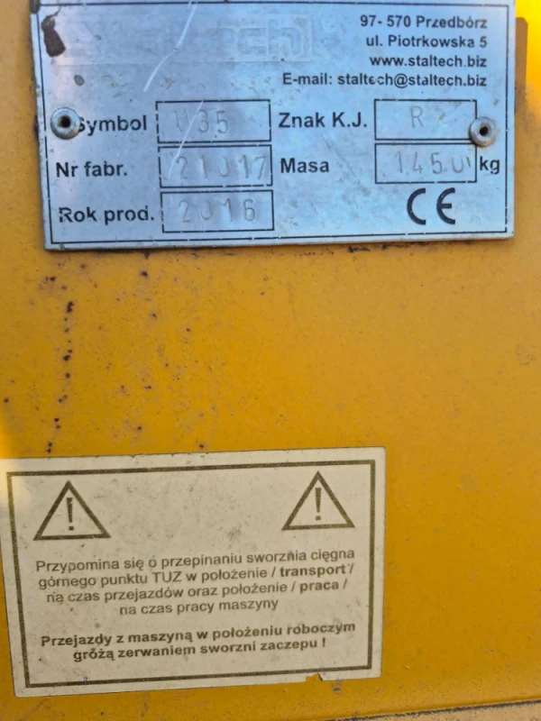 Zamienię bronę talerzową Staltech U35