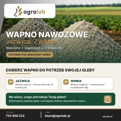 Wapno nawozowe z dostawą  Jaźwica i Winna  wapń i magnez