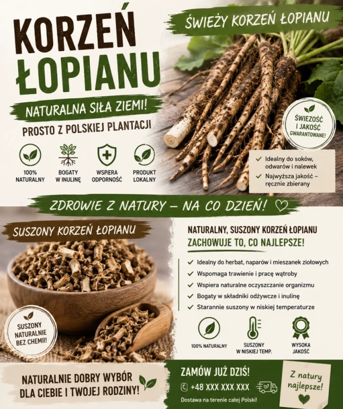 Łopian korzeń