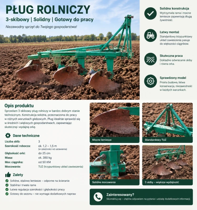 Sprzedam pług tanio